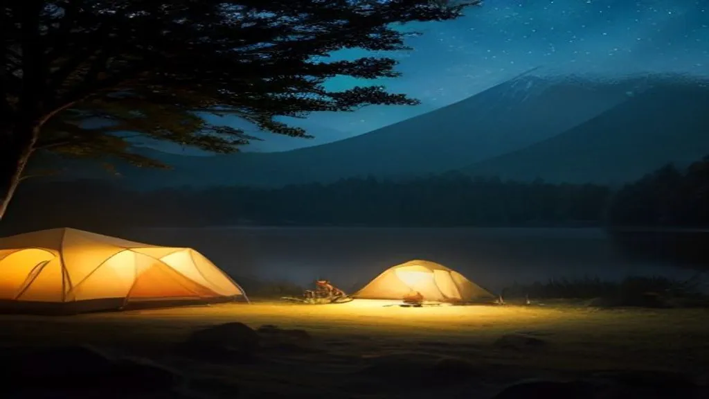 Camping manners on festival nights — illustration