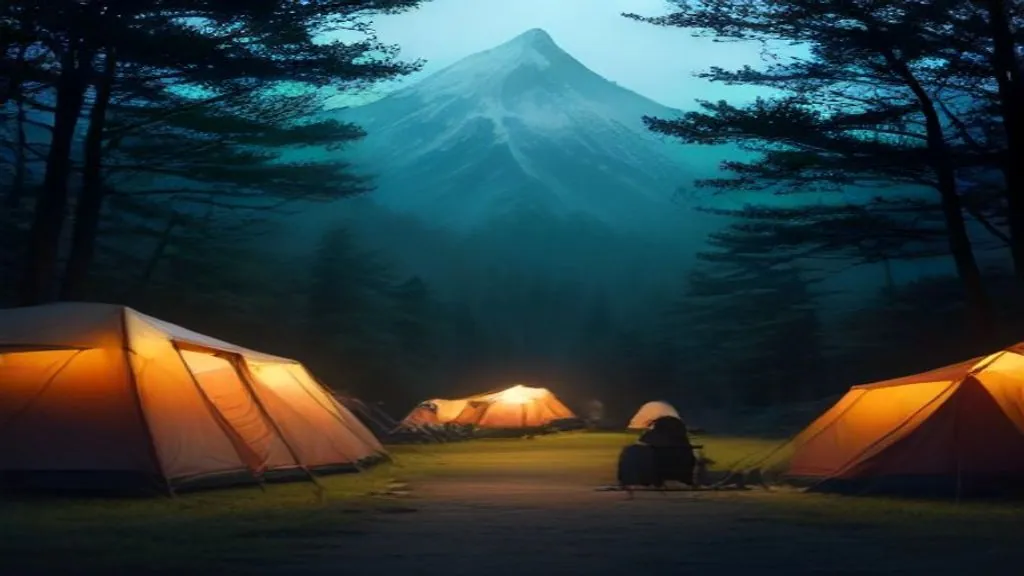 Watching the public display from camp — illustration