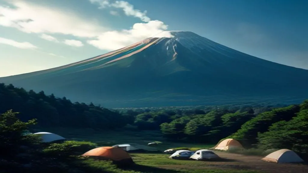 A Hyakumeizan Made of Volcanoes — illustration