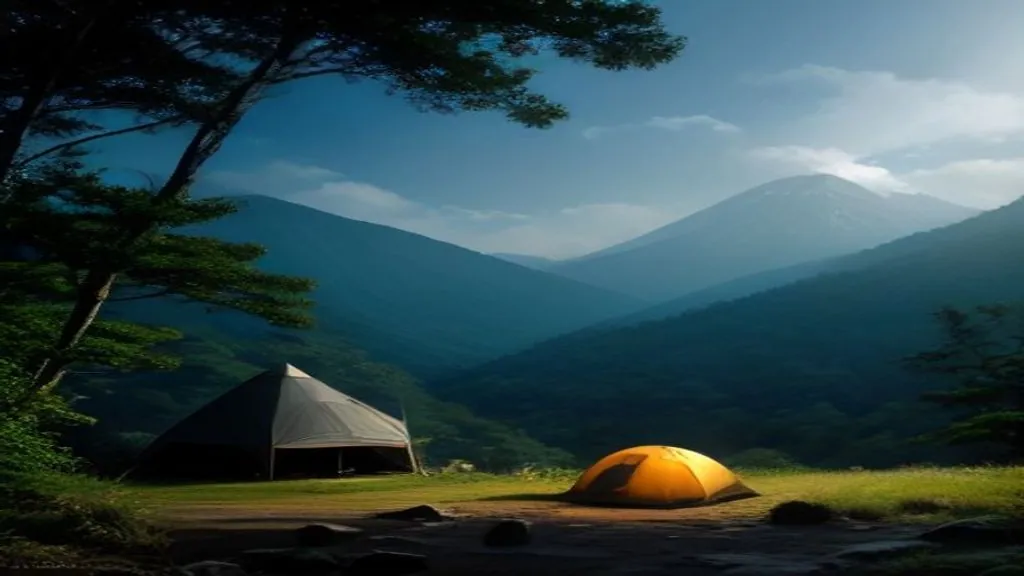 Camping at Designated Sites, Not Summits — illustration