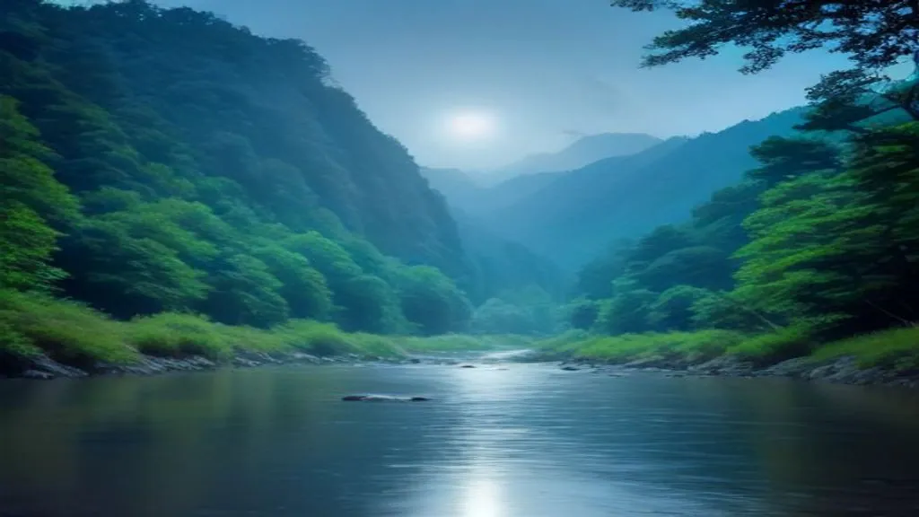 Why camp beside a river in Japan — illustration