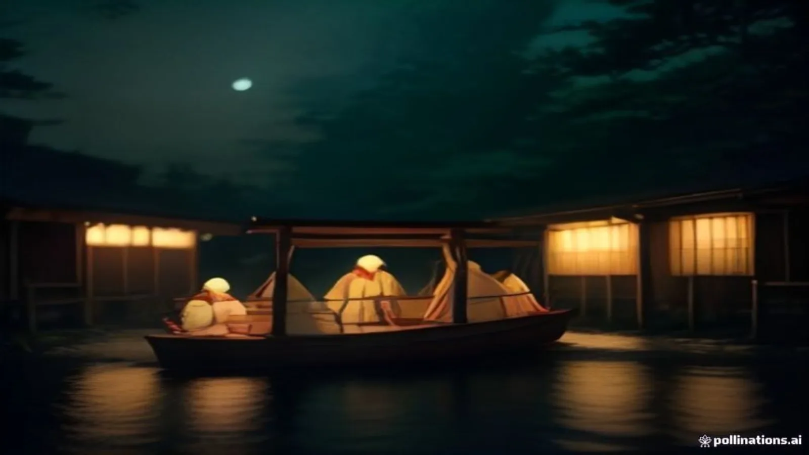 The night float procession — illustration